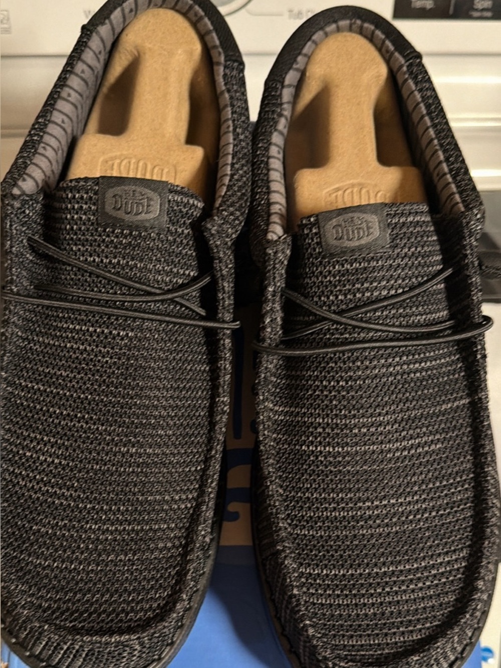 Hey Dude Black Knit Slip-On Casual Shoes
